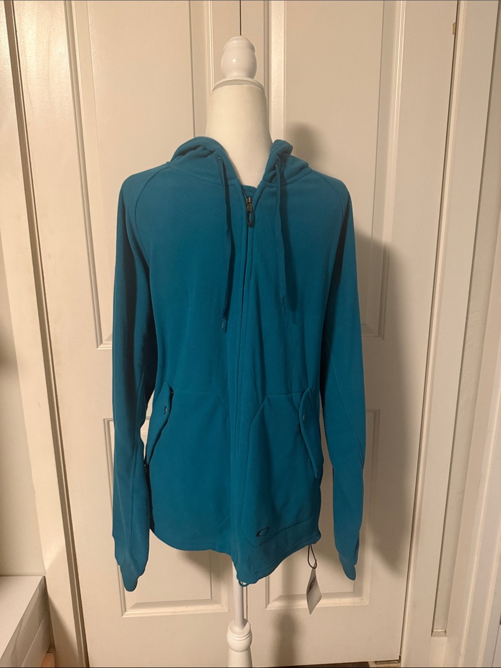 Oakley Teal Zip Hooded Sweater for Men